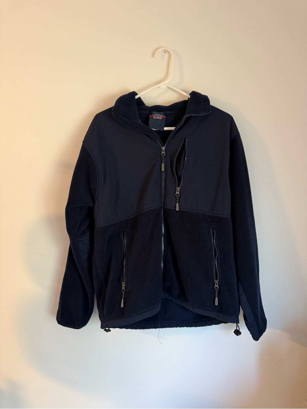 Medium Navy Blue Landway Fleece Full Zip Jacket: Fall Winter Cozy Outdoor